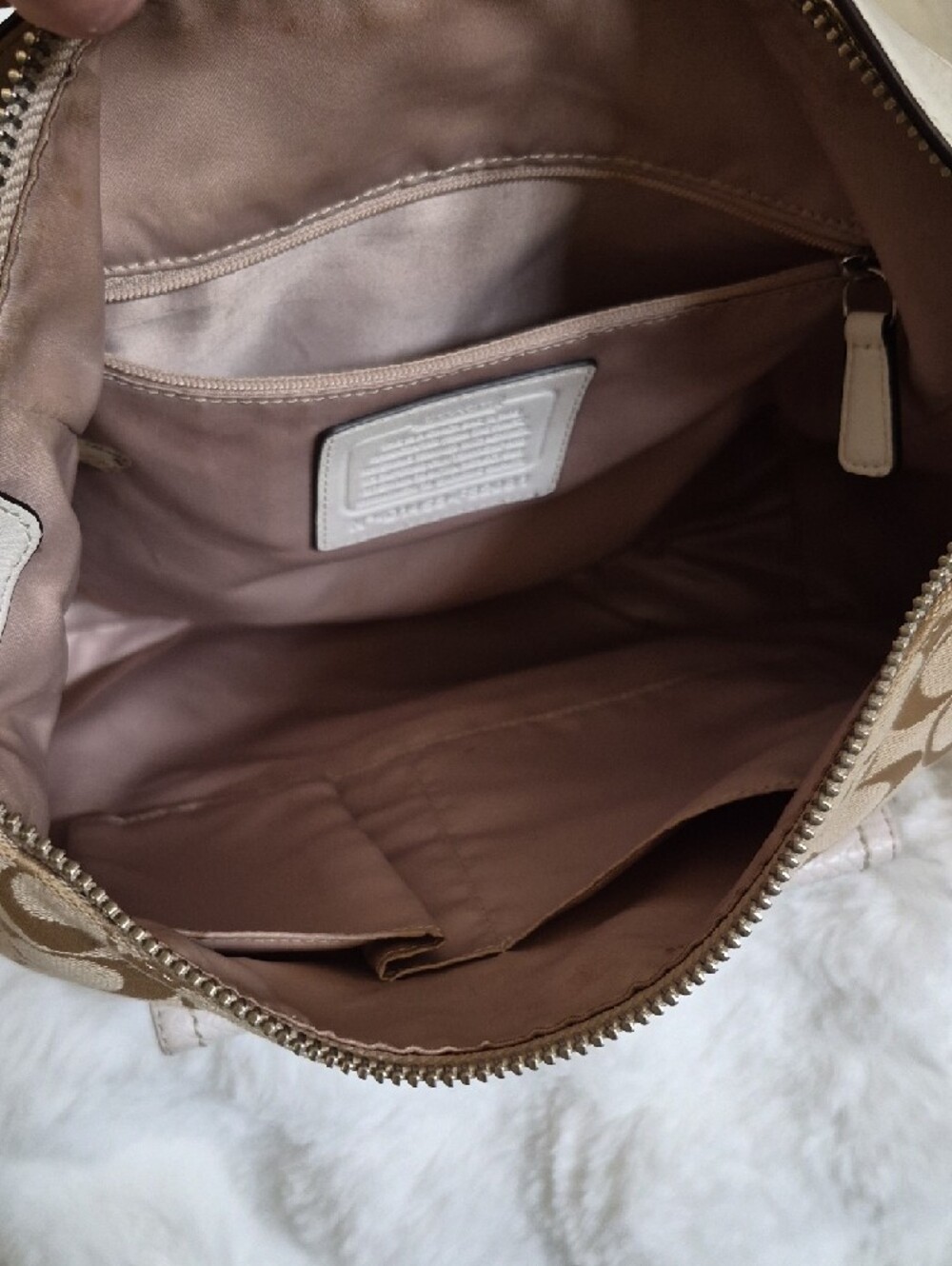 Coach Charlie Signature Canvas Python Embossed Leather Hobo Bag F32081 - Picture 11 of 16